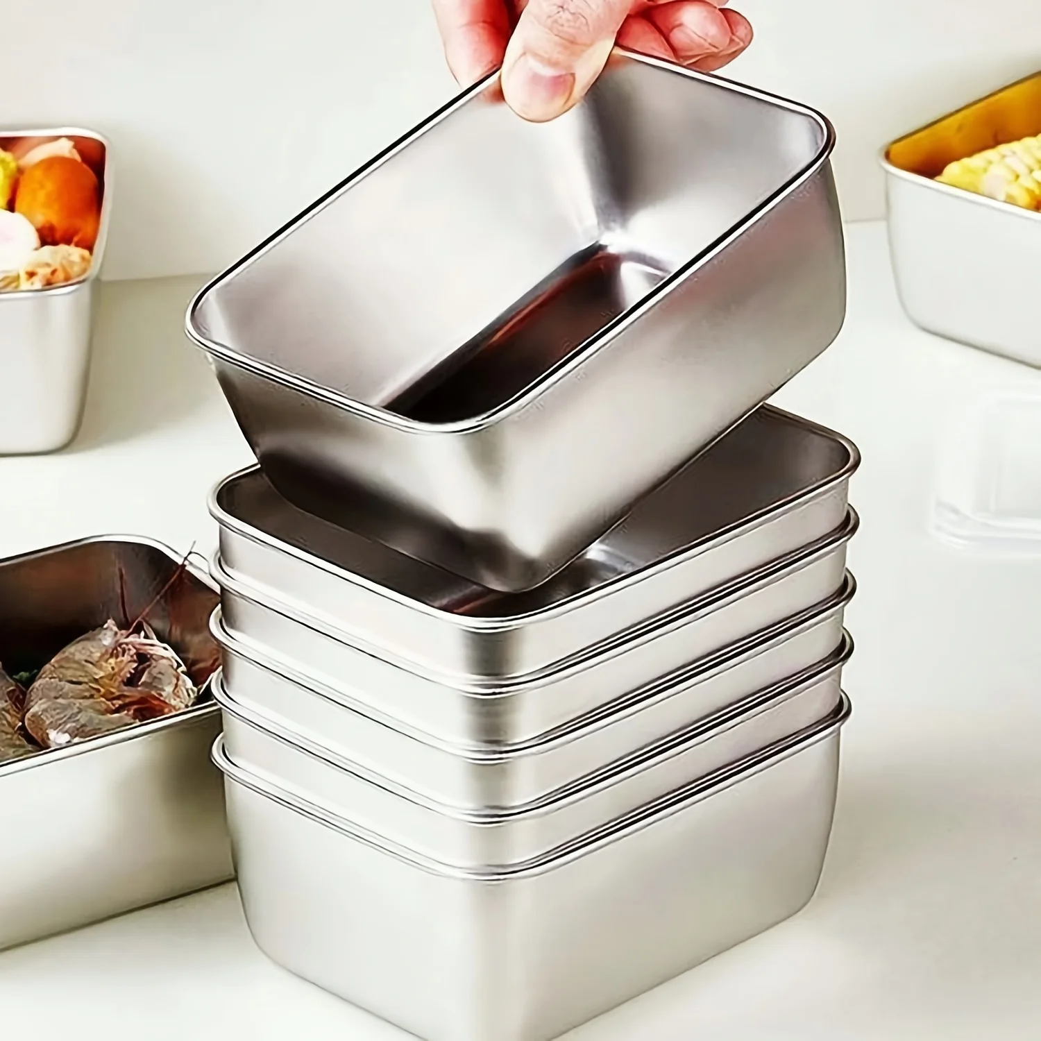 Food Storage Aluminum - Set di contenitori per alimenti in