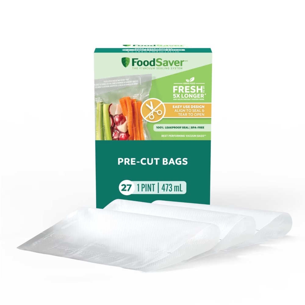 Food Storage Vacuum Seal Bags - Sacchetti sottovuoto FoodSaver da 1 litro,