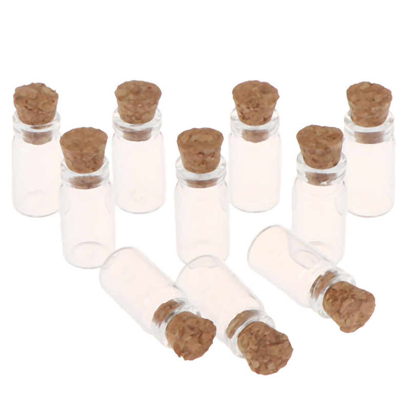 Food Storage Jars With Wooden Lids - 10 Pezzi Barattoli in Vetro in