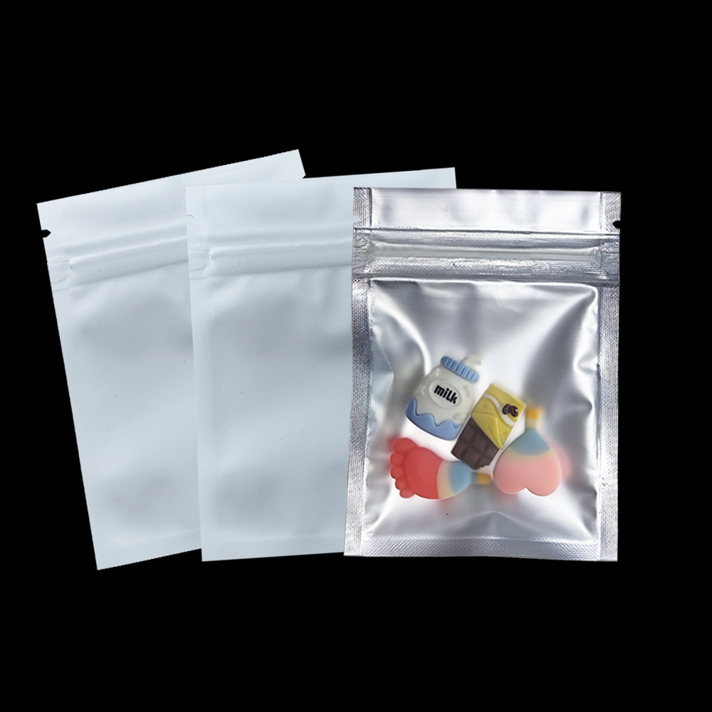 Food Storage Aluminum - 100 pz/lotto Opaco Trasparente Chiusura Lampo