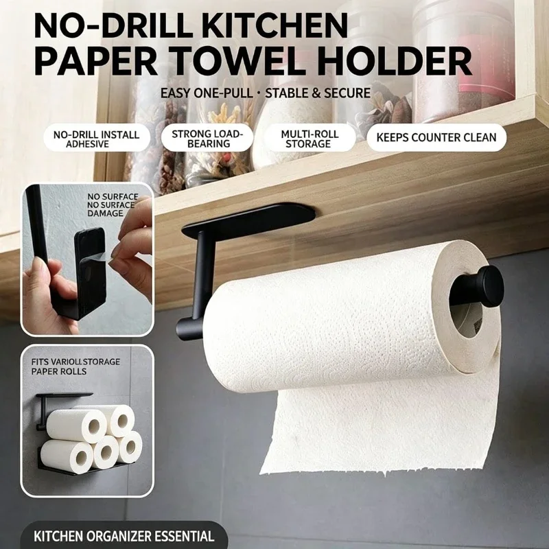 Food Storage Shelving - Portarotolo di carta, porta asciugamani, mensola