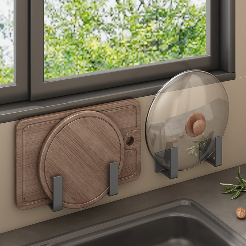 Food Storage Shelving - Portacoperchi da cucina senza foratura, mensola
