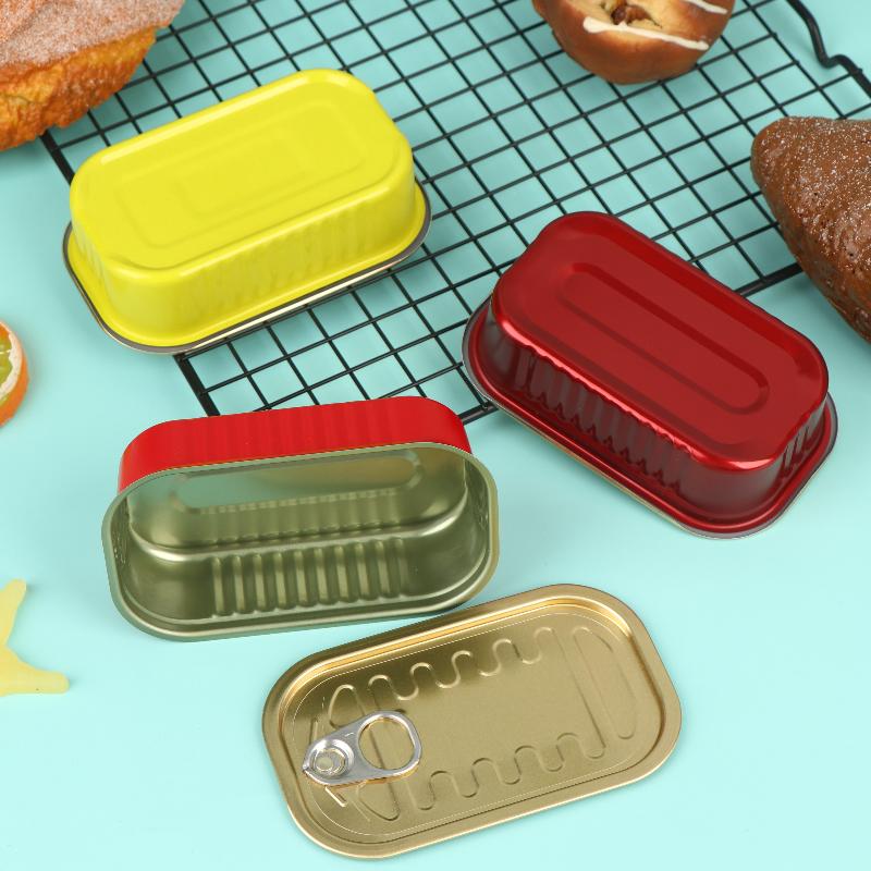 Food Storage Box - 2 Pezzi Scatola di Latta Rettangolare