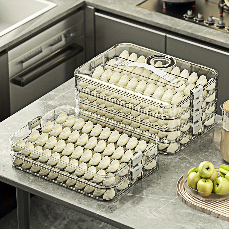Food Storage Aluminum - Scatola portaoggetti per gnocchi, congelatore multistrato