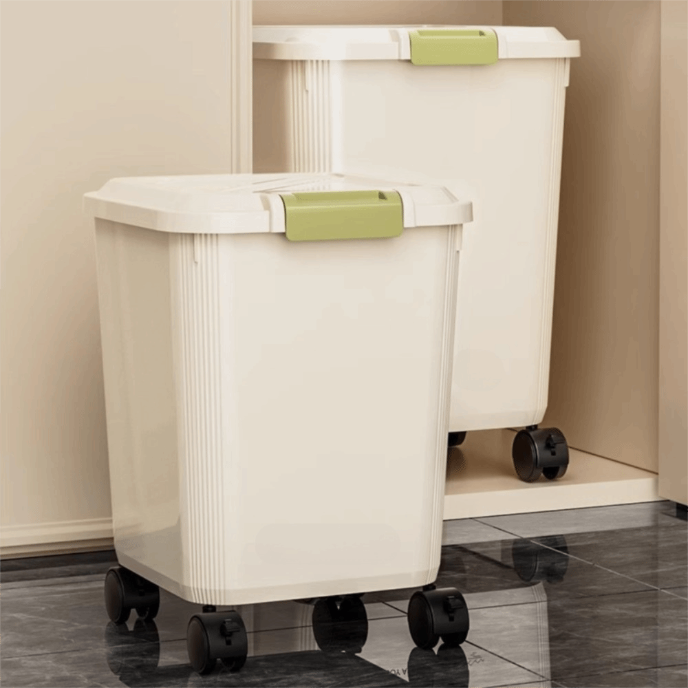 Food Storage With Wheels - Contenitore per Riso Anti-Insetti e Anti-Umidità