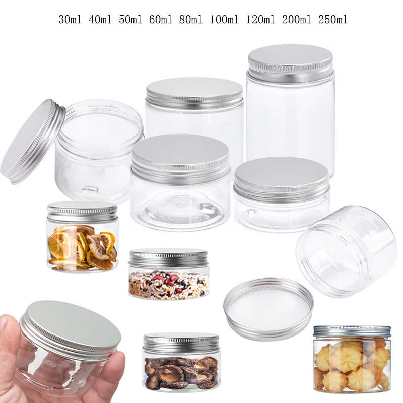 Food Storage Aluminum - 1-10 pezzi 20/25/30/40/45-250ml barattoli di stoccaggio