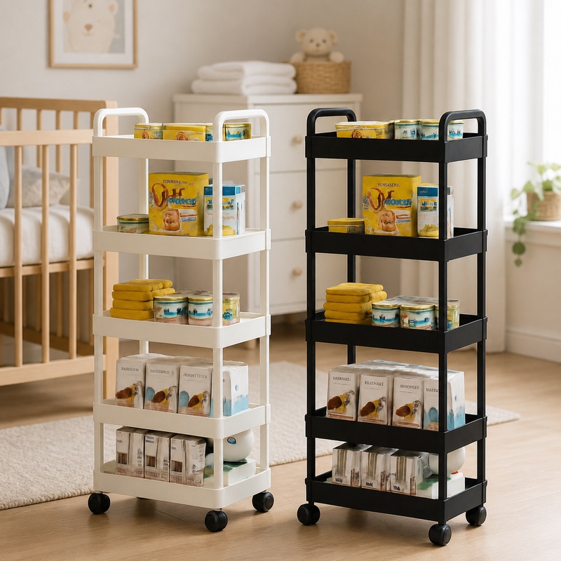 Food Storage With Wheels - Carrello di Stoccaggio a 5 Ripiani