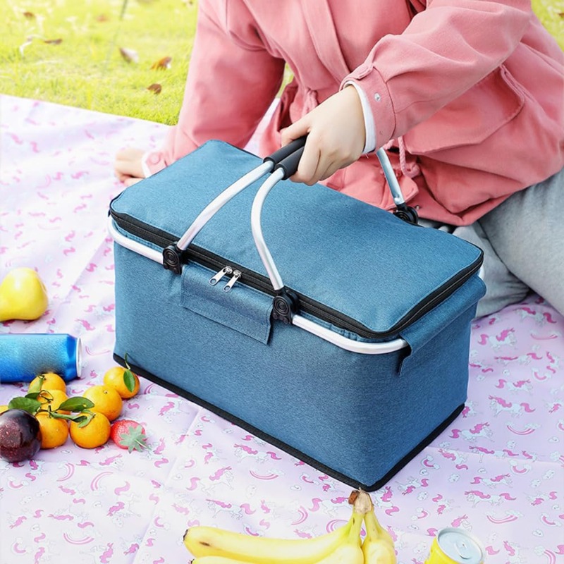 Food Storage Aluminum - Cesto da Picnic Pieghevole in Oxford
