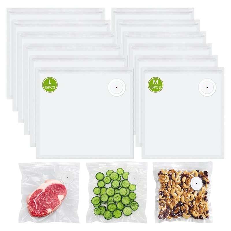 Food Storage Vacuum Seal Bags - ABUD-Sacchetti sottovuoto per alimenti, 15 sacchetti