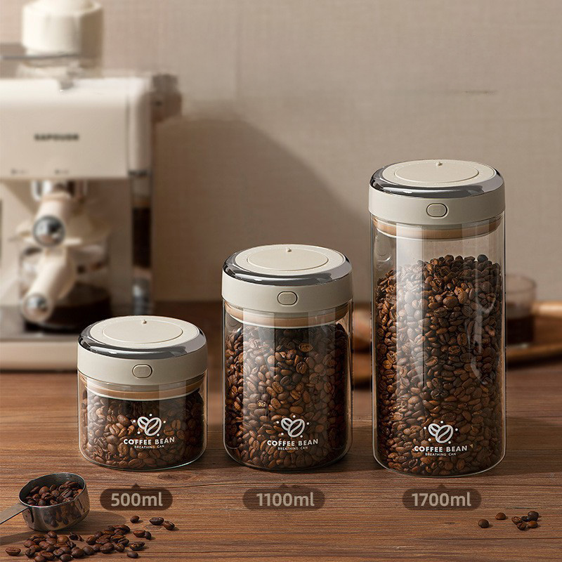 Food Storage Vacuum Seal - Contenitore Sottovuoto per Chicchi di Caffè