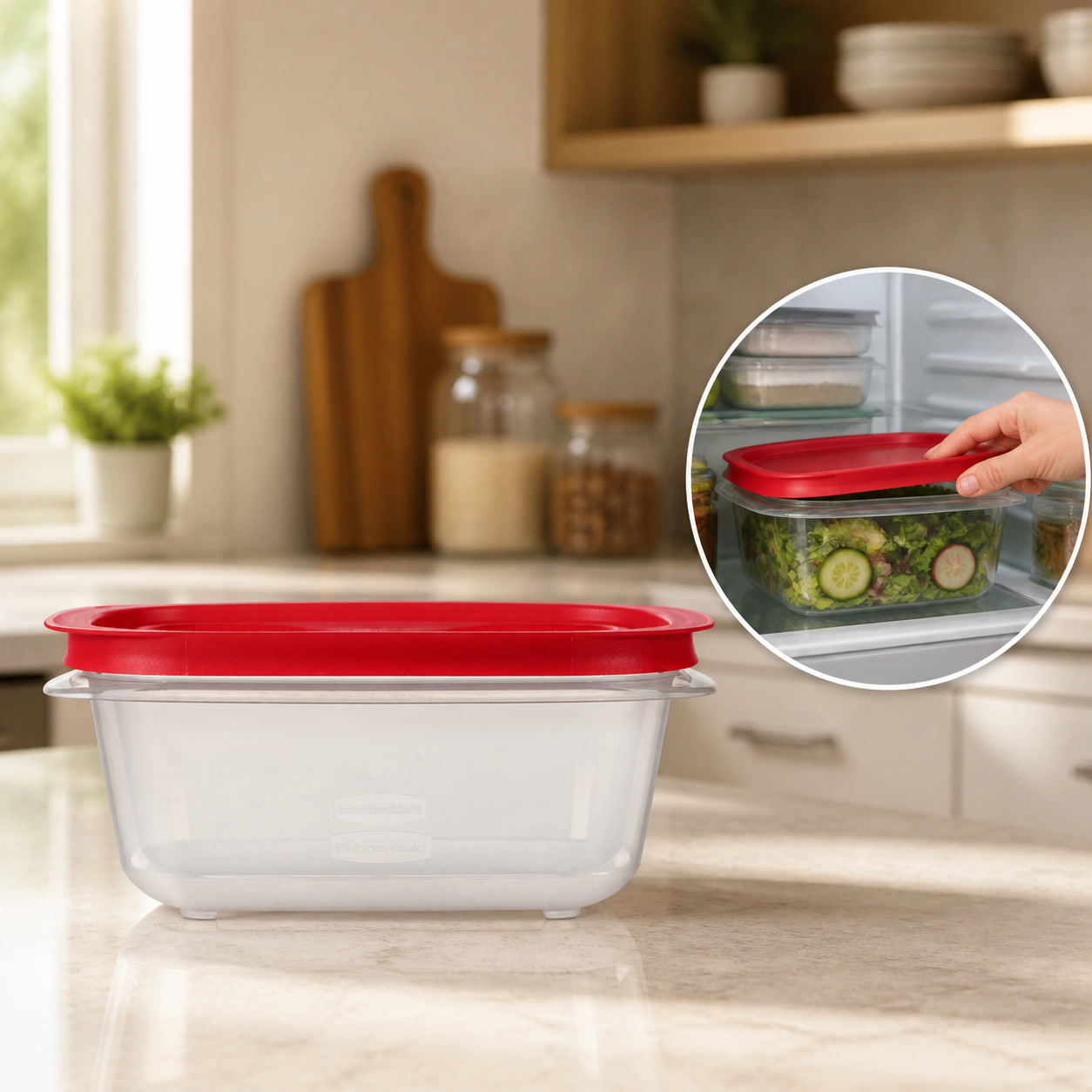 Food Storage Prep Containers - Contenitore rettangolare per alimenti da 5,26