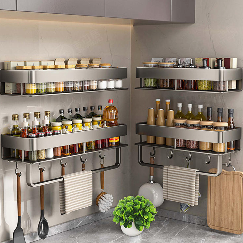 Food Storage Shelving - Scaffale da cucina in alluminio, mensola