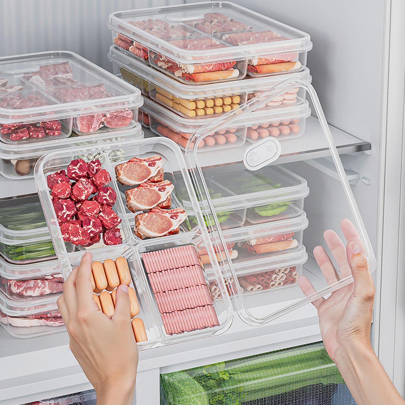 Food Storage Vegetables - Contenitore per Frigorifero, Scatola Trasparente per
