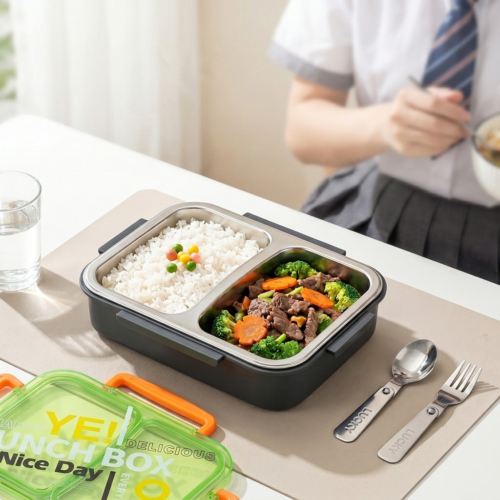 Food Storage Prep Containers - Contenitore per Pranzo in Acciaio Inox