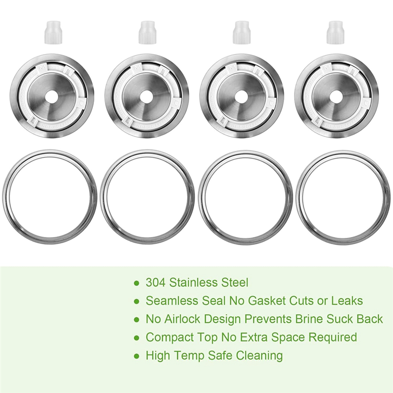 Mason Jar Wide Mouth - ABLK 4 pezzi coperchi per fermentazione