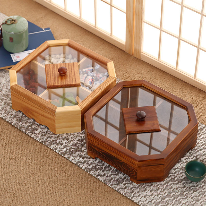Food Storage Jars With Wooden Lids - Nuova scatola di immagazzinaggio di biscotti