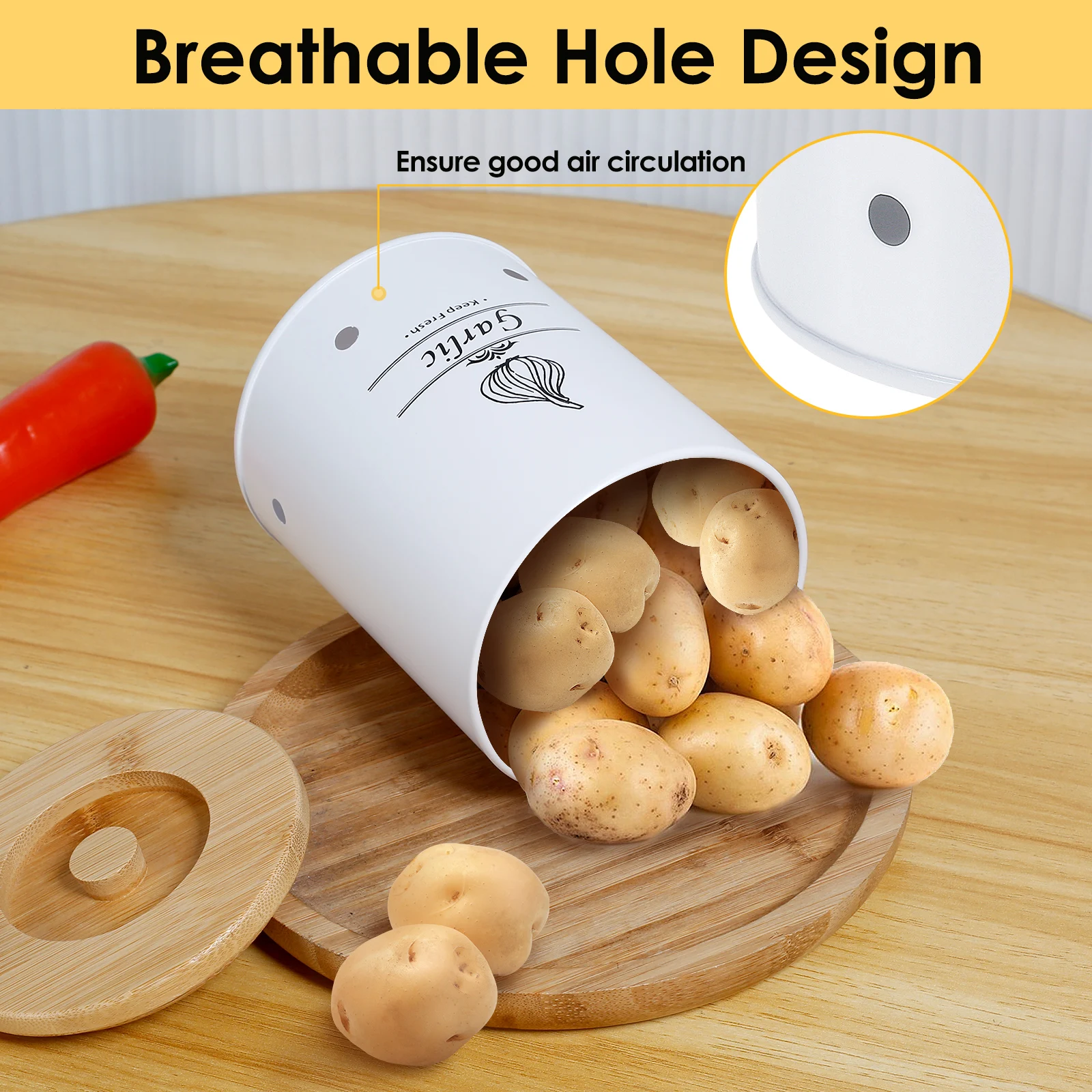 Contenitore per Aglio Versatil - Food Storage Jars With Wooden Lids recensione e prezzo