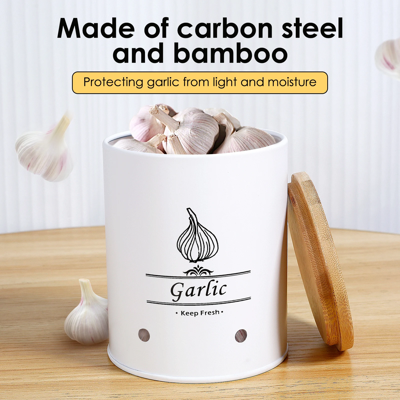 Contenitore per Aglio Versatil - Food Storage Jars With Wooden Lids recensione e prezzo