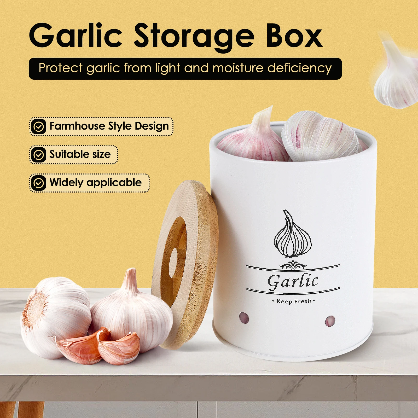Contenitore per Aglio Versatil - Food Storage Jars With Wooden Lids recensione e prezzo