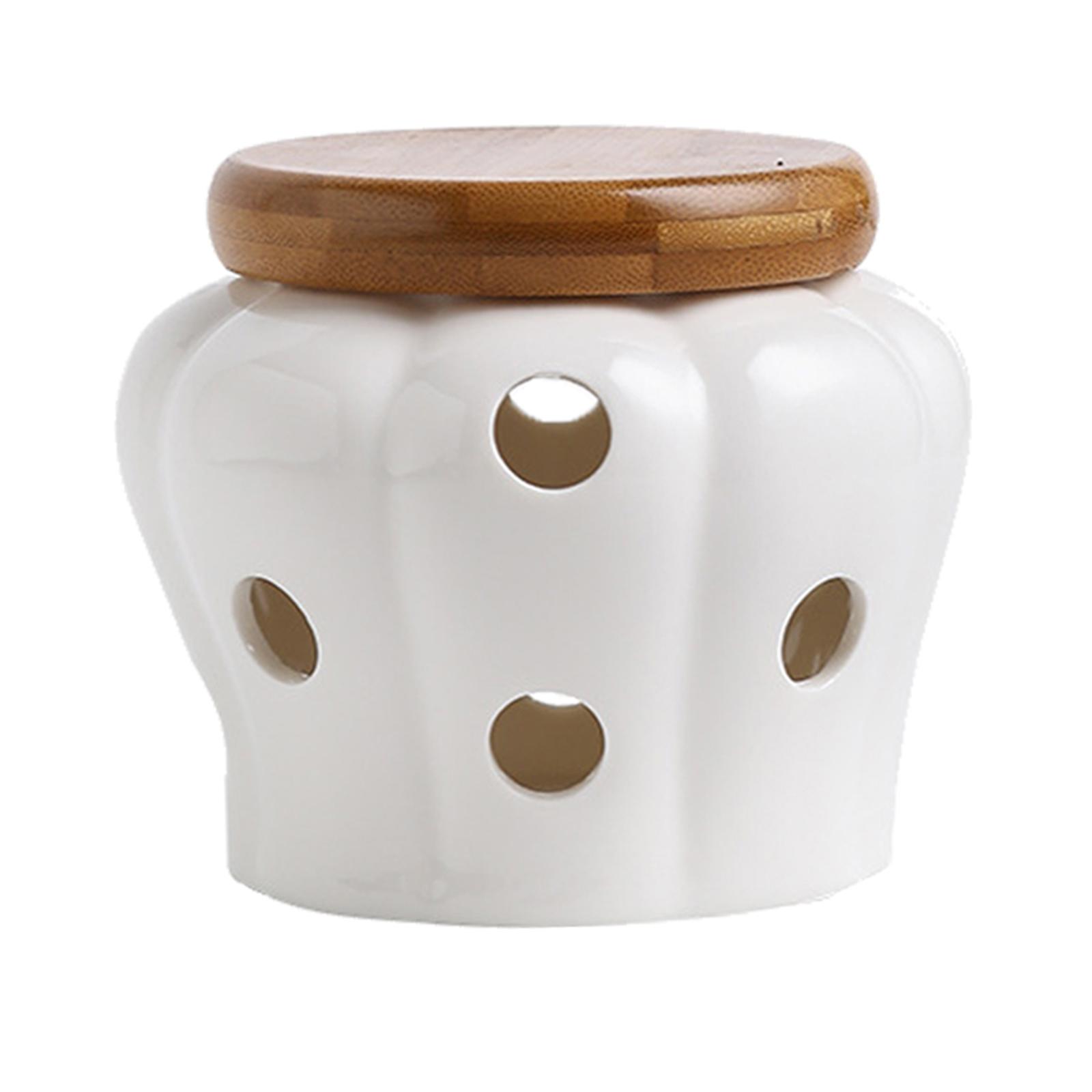 Contenitore per aglio in ceram - Food Storage Jars With Wooden Lids recensione e prezzo