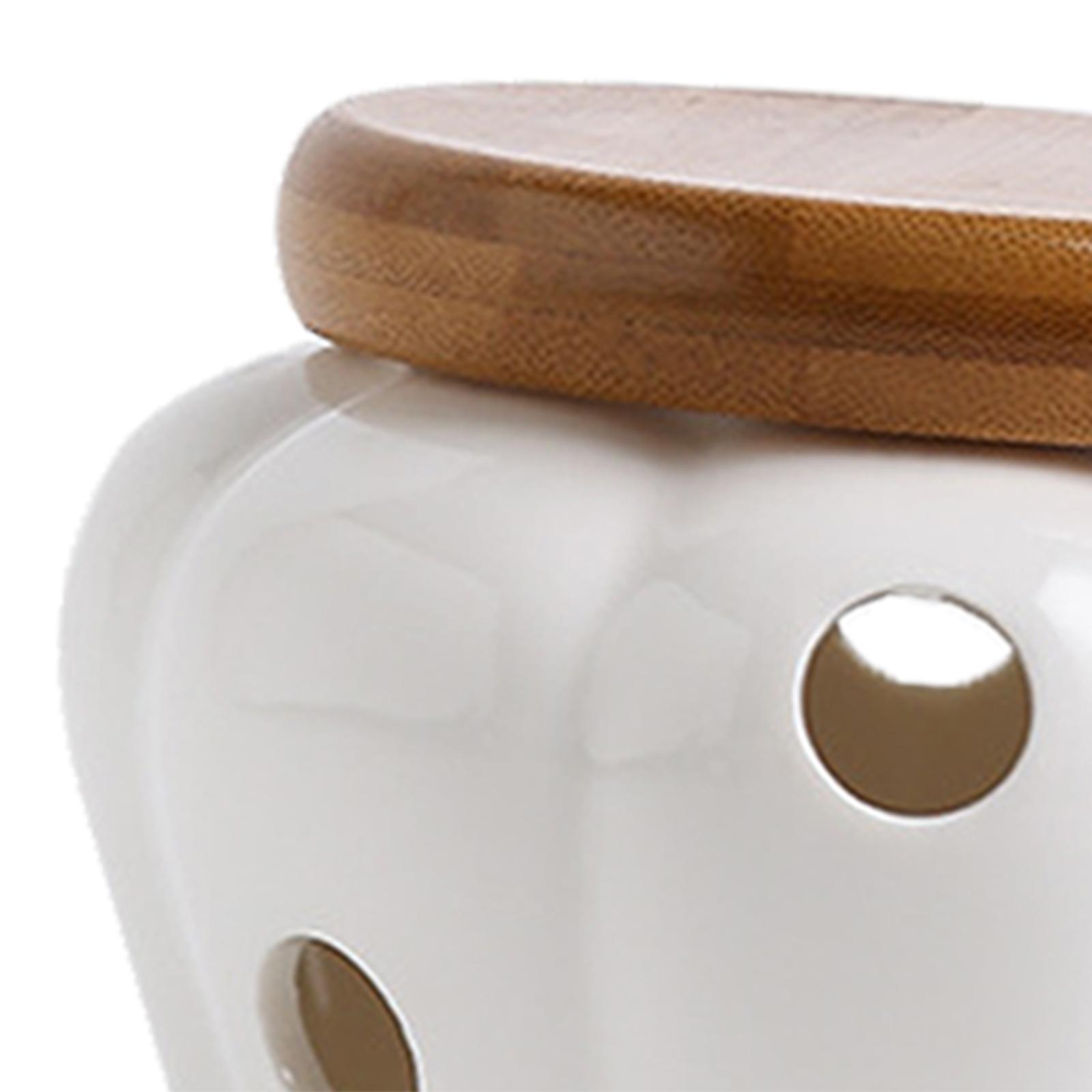 Contenitore per aglio in ceram - Food Storage Jars With Wooden Lids recensione e prezzo