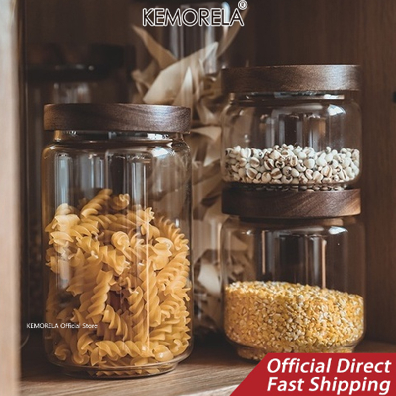 Coperchio in legno Contenitore - Food Storage Jars With Wooden Lids recensione e prezzo