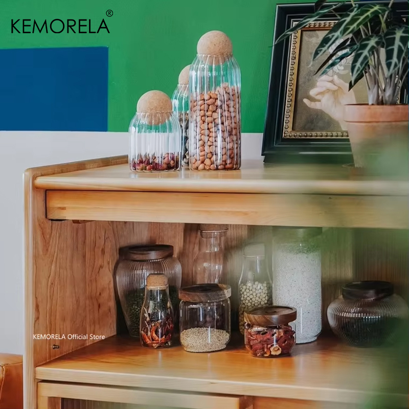 Coperchio in legno Contenitore - Food Storage Jars With Wooden Lids recensione e prezzo