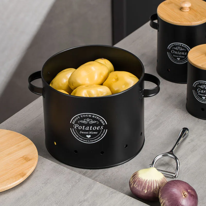 Set di 3 Contenitori in Metall - Food Storage Jars With Wooden Lids recensione e prezzo
