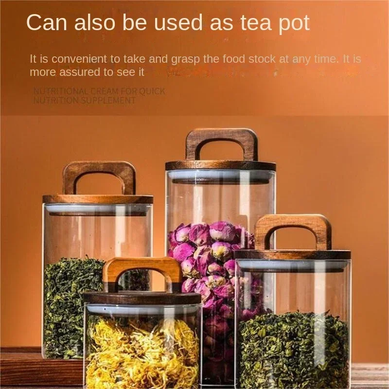Barattolo di vetro con coperch - Food Storage Jars With Wooden Lids recensione e prezzo
