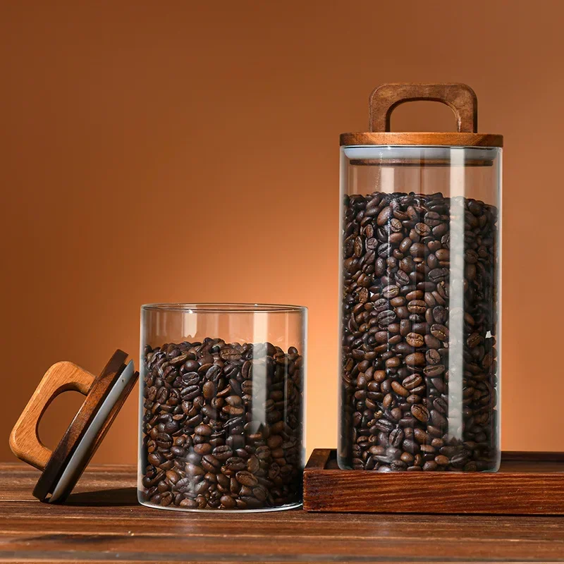 Barattolo di vetro con coperch - Food Storage Jars With Wooden Lids recensione e prezzo