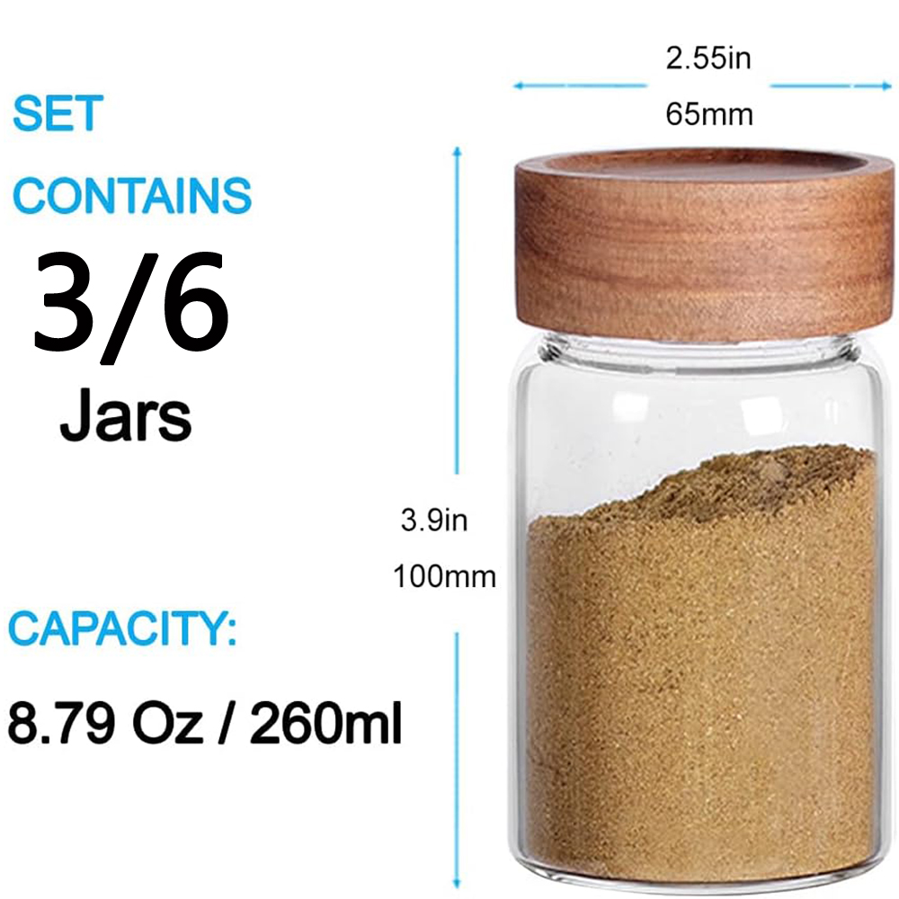 Barattoli in vetro per aliment - Food Storage Jars With Wooden Lids recensione e prezzo
