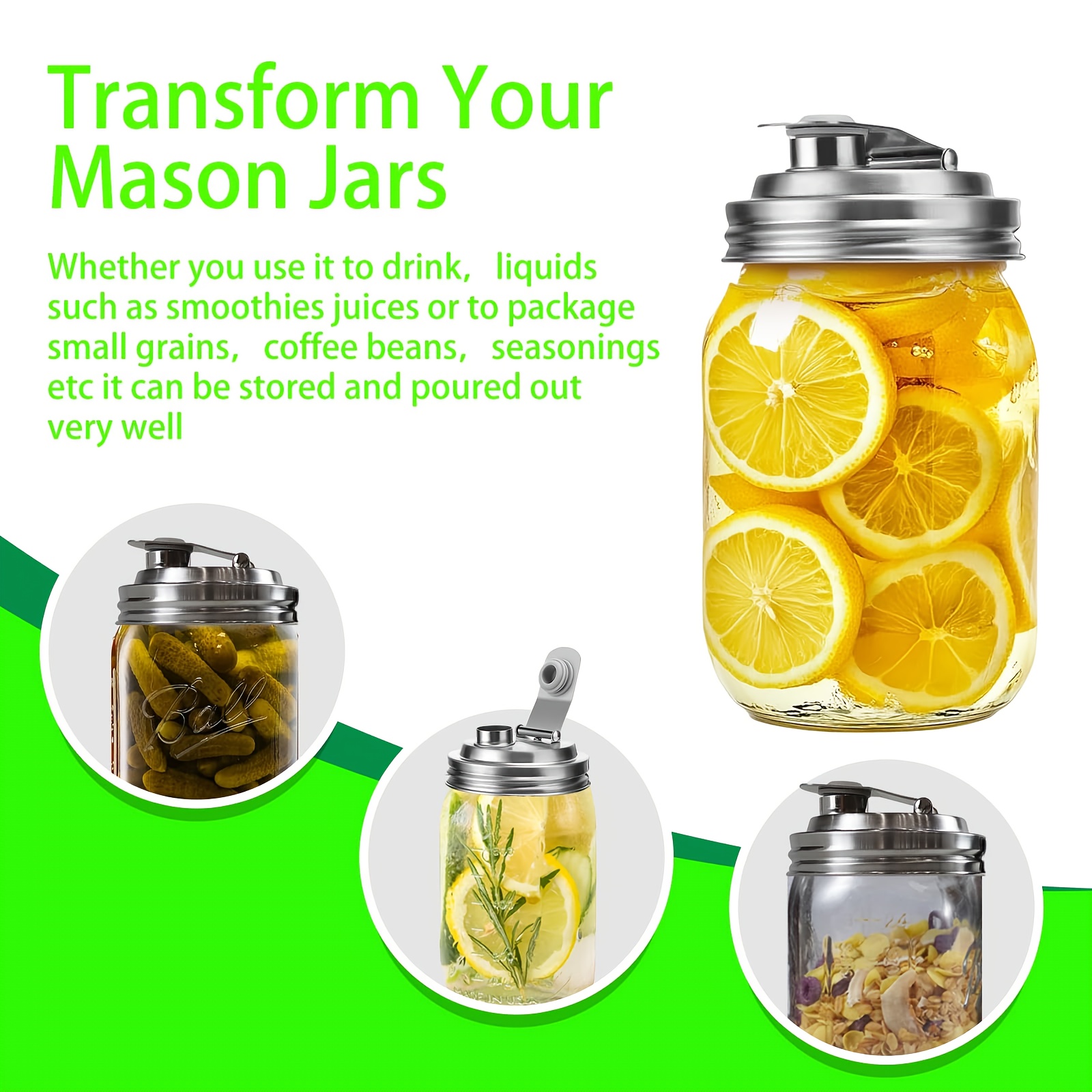 Coperchio con Beccuccio in Acc - Mason Jar Wide Mouth recensione e prezzo