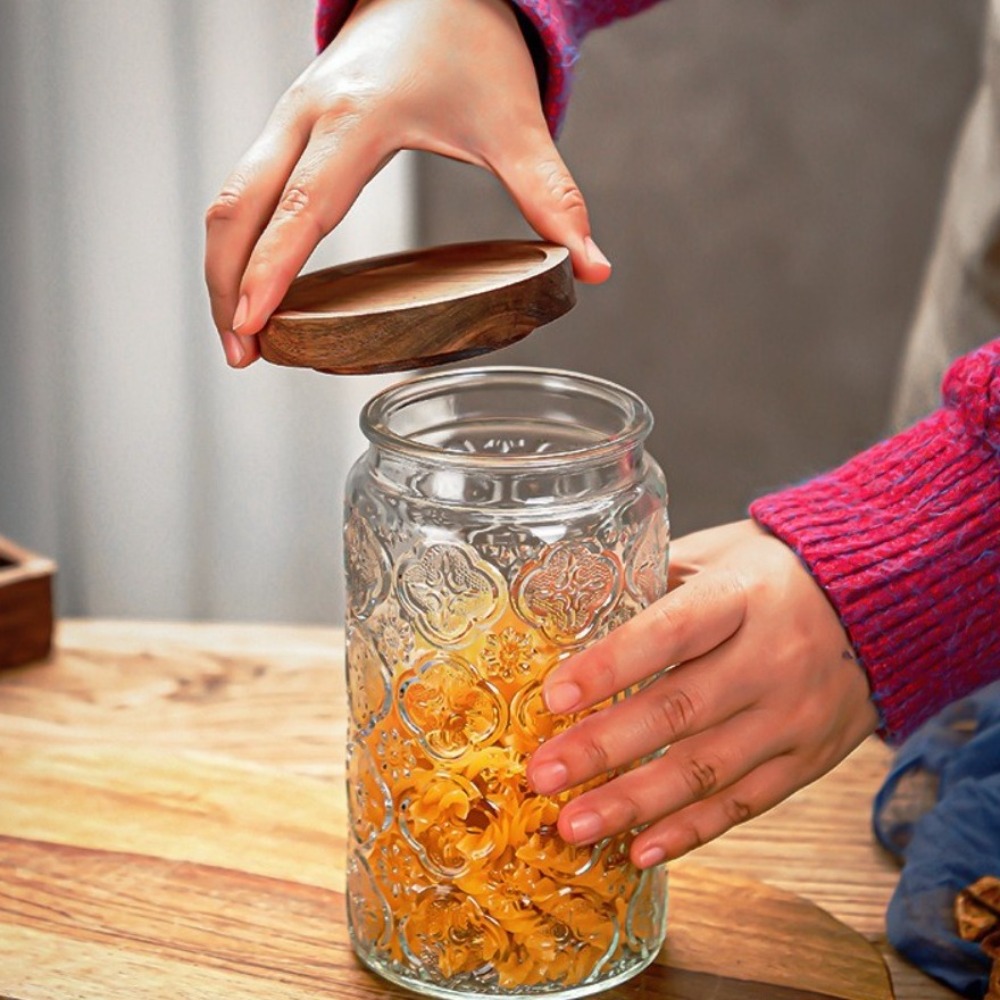 Bottiglie di stoccaggio da 100 - Food Storage Jars With Wooden Lids recensione e prezzo