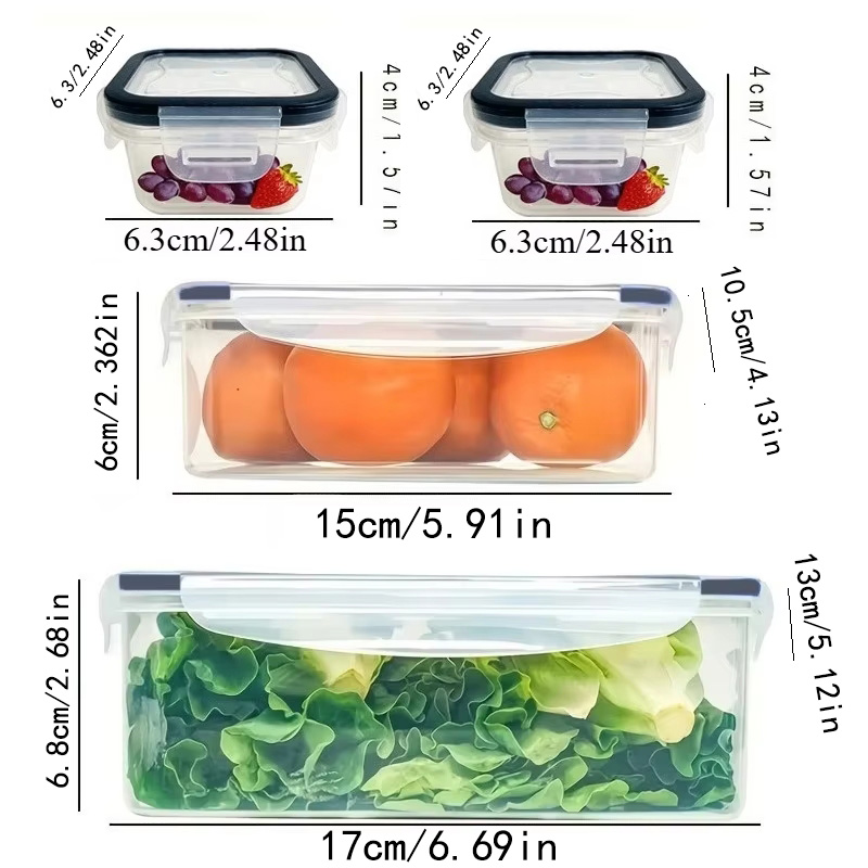 Set da 8 Pezzi: 4 Contenitori  - Food Storage Vegetables recensione e prezzo