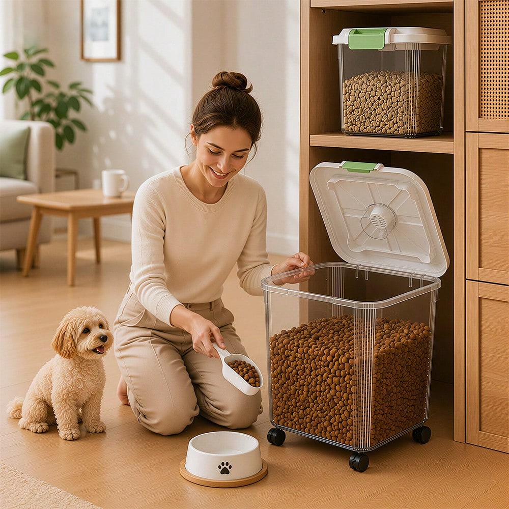 Set di 2 Contenitori per Alime - Food Storage With Wheels recensione e prezzo