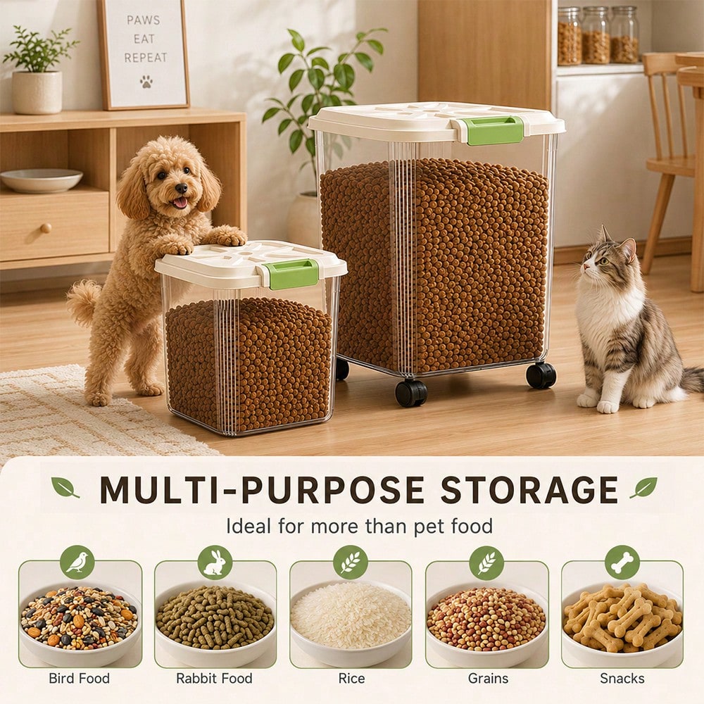 Set di 2 Contenitori per Alime - Food Storage With Wheels recensione e prezzo