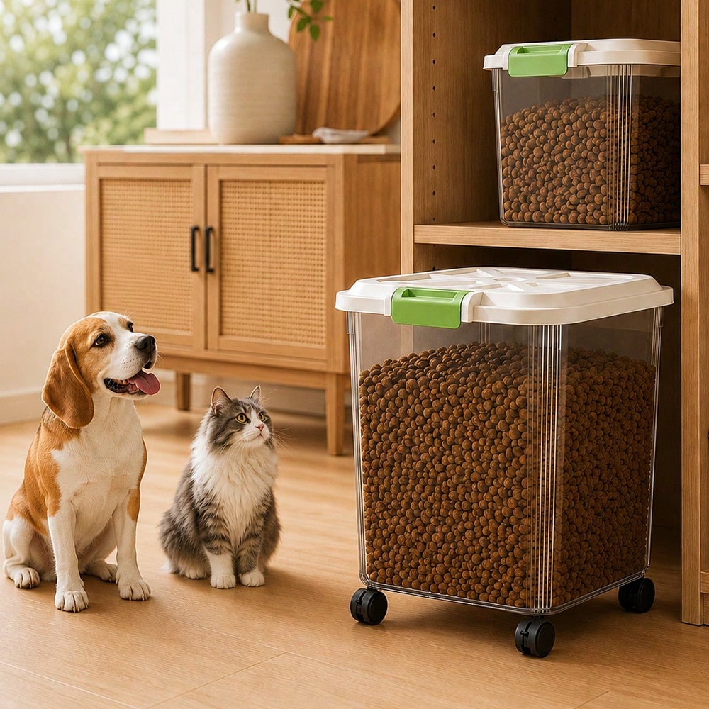 Set di 2 Contenitori per Alime - Food Storage With Wheels recensione e prezzo
