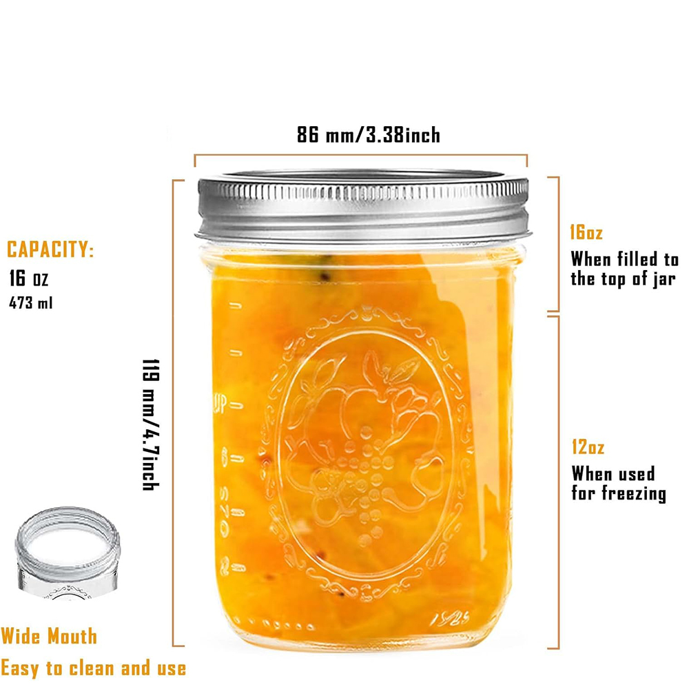 Barattoli Mason da 16oz a bocc - Mason Jar Wide Mouth recensione e prezzo