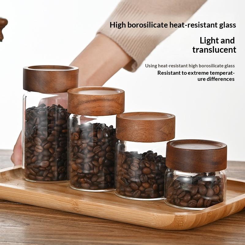 Contenitore in Vetro Trasparen - Food Storage Jars With Wooden Lids recensione e prezzo