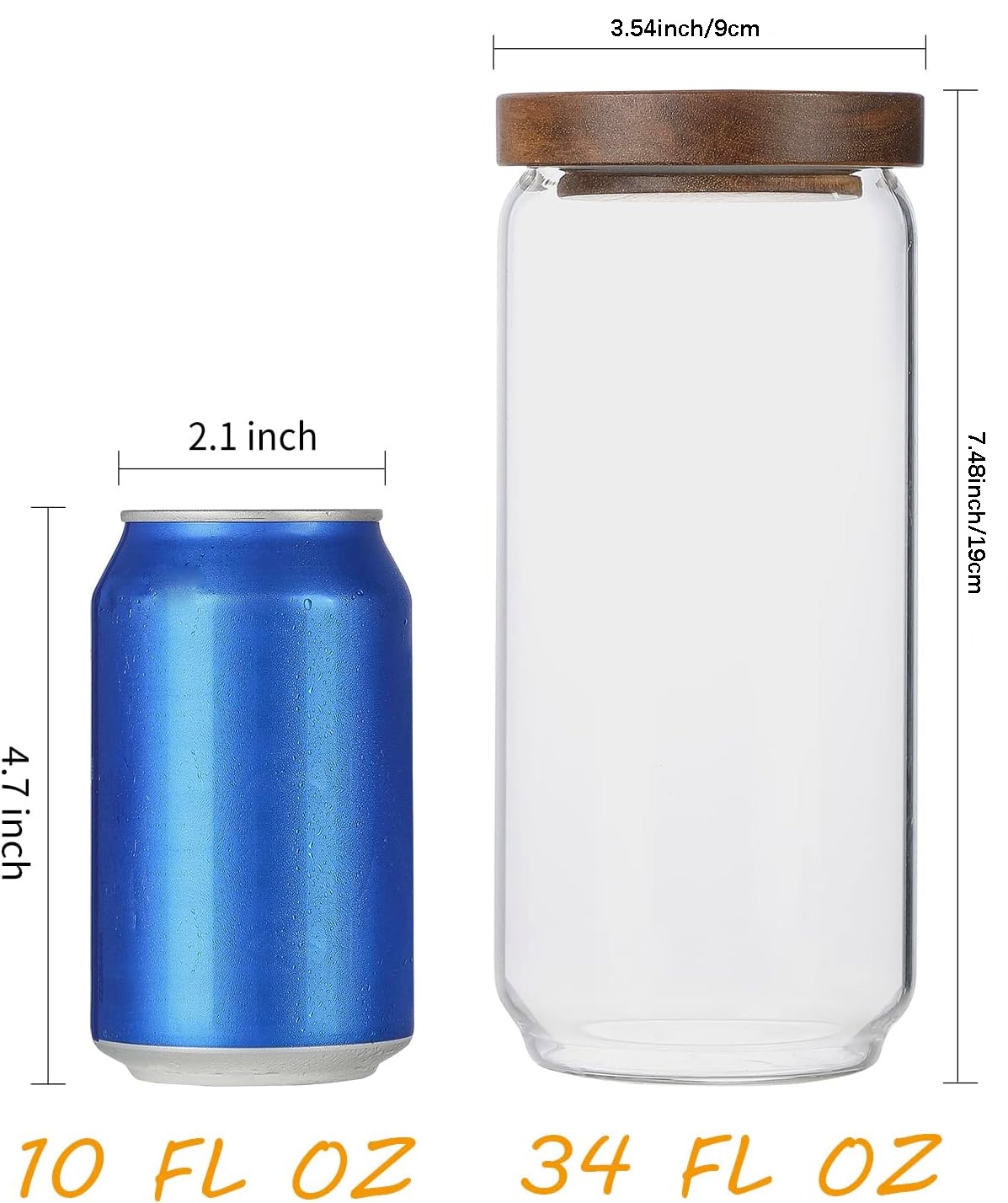 Set di 4 Barattoli in Vetro da - Food Storage Jars With Wooden Lids recensione e prezzo