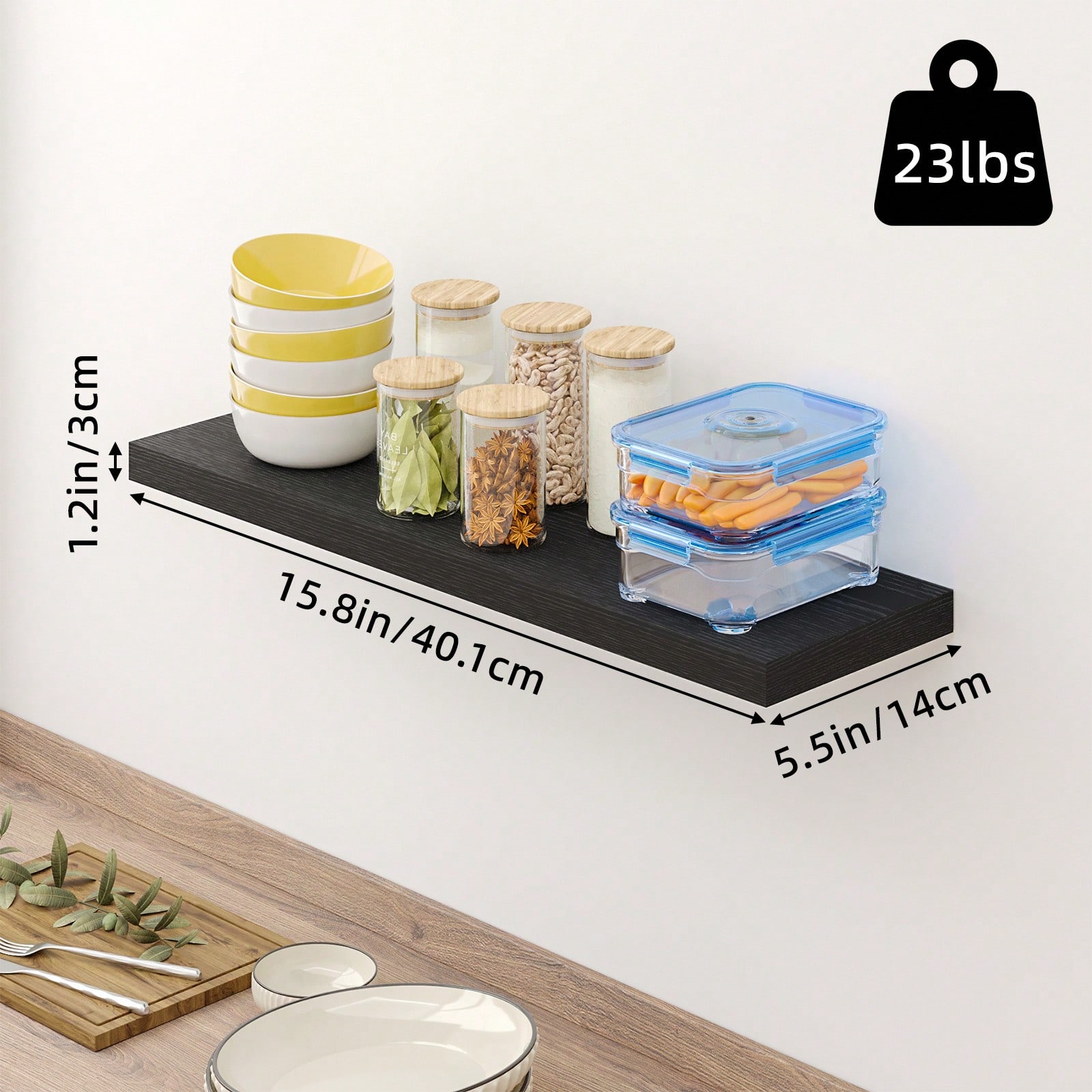 Set di 4 Mensole Galleggianti  - Food Storage Shelving recensione e prezzo